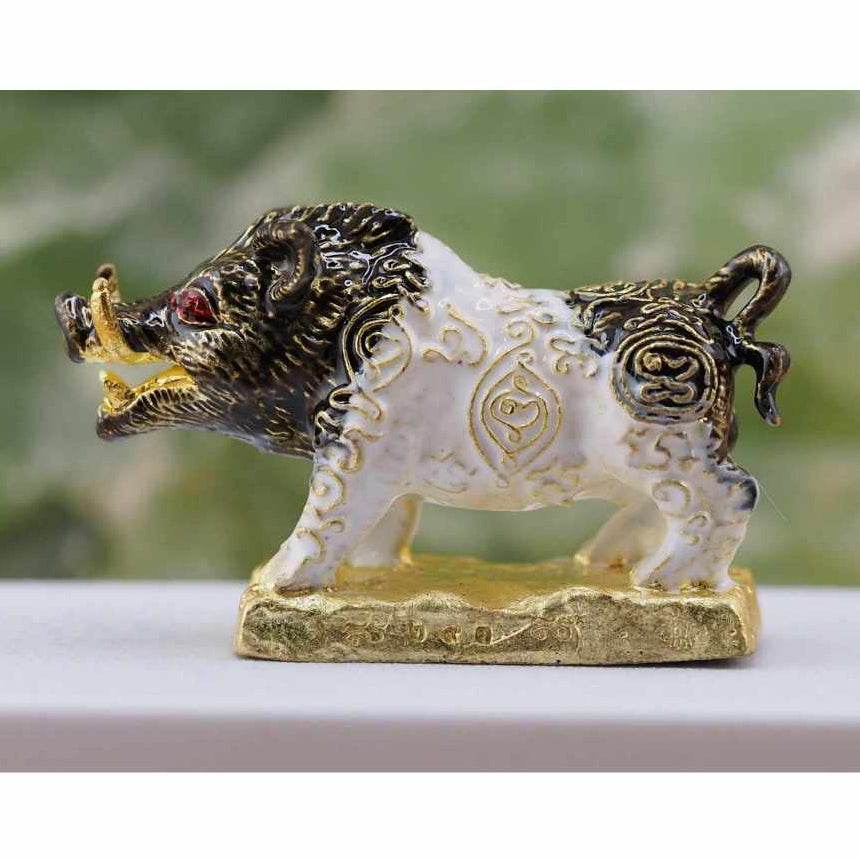 Phaya Waraha “Racha Chok” Boar Amulet by Luang Pho Sanan, Wat Klang Ratchakru Tharam (BE 2567) - Thai Blessing Co