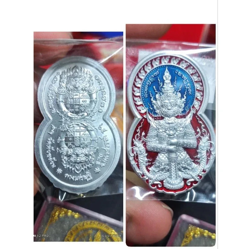 Attract Endless Wealth and Supreme Protection with Authentic Duang Setthi Thaowessuwan Medal Blessed by Luang Pho Phat 120ลงยาแดง