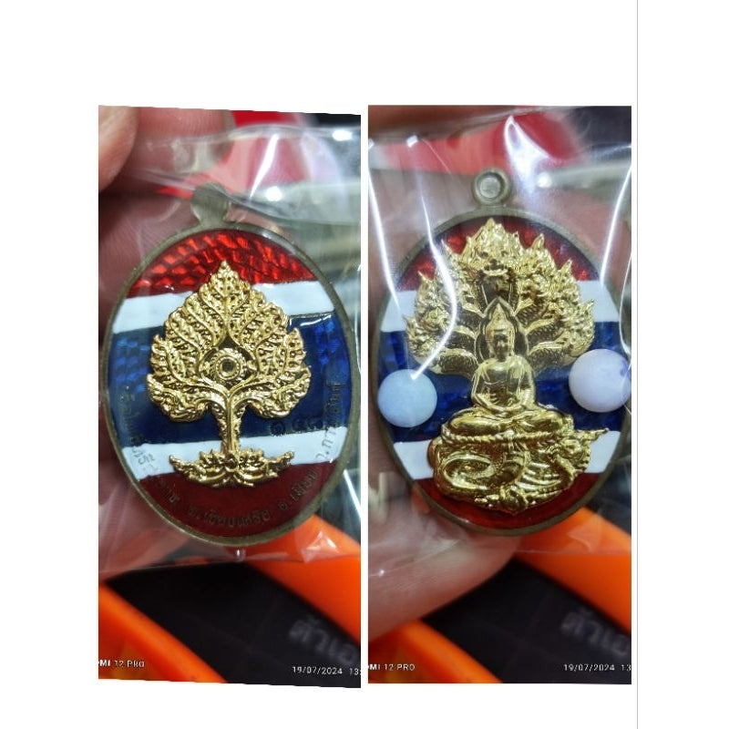 Unlock Supreme Wealth & Prosperity – Authentic Nak Prok ‘Great Wealth’ Medal Blessed by Luang Pu Sila 164ยาธงชาติ นก.ชุบทอ