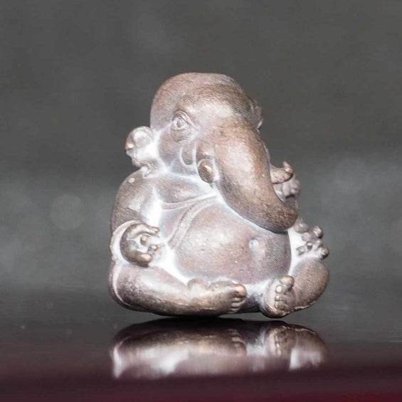Ganesha Statue (Antique Bronze) – Temple-Blessed Prosperity Edition Antique Bronze Ganesha for Wisdom &amp; Success - Thai Blessing Co