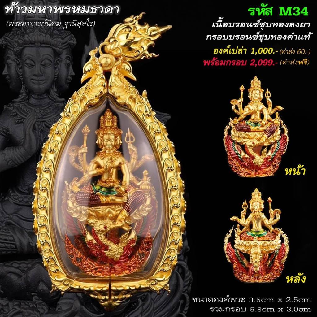 Thai Amulet for Prosperity - Brahma Thada Luck Charm for Success Frame work 2.1