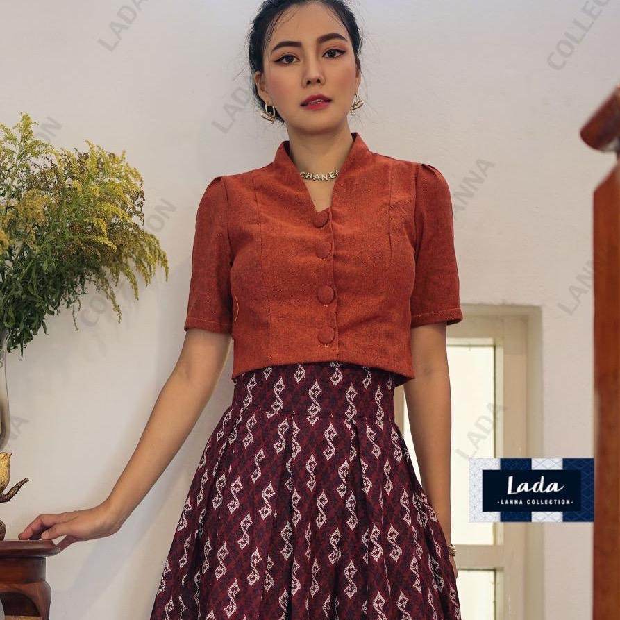 Classic Round Neck Short Sleeve Shirt – Functional Front Buttons | Sizes 34–40 in Wine Red, Navy, Beige &amp; More - Thai Blessing Co
