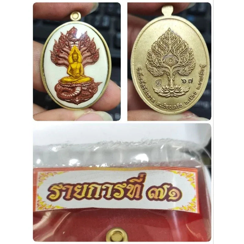 Unlock Supreme Wealth with Nak Prok Wealth Medal Blessed by Luang Pu Sila 67ล็อกเก็ตฉากขาว