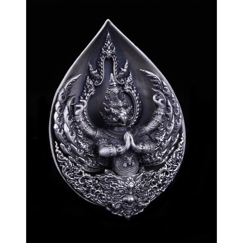 Garuda Galasubhan Silver Amulet Unleash Power, Wealth, and Divine Protection