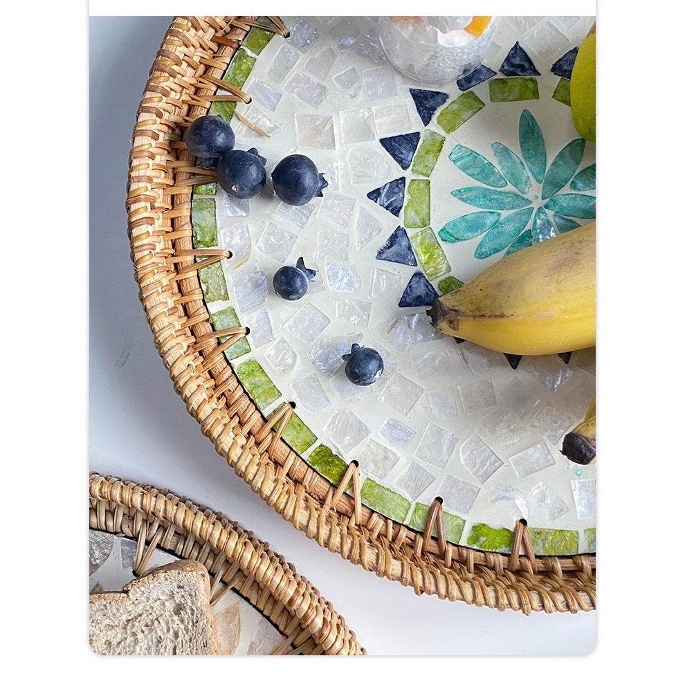 Vietnamese Handwoven Rattan Serving Tray – Natural Round Wicker Tray for Kitchen, Bathroom &amp; Home Decor | 30cm &amp; 35cm Sizes One-Sake.com b-30cm a-30cm a-35cm a-30cm-a-35cm-b-30cm-b-35cm-c-30cm-c-35cm-d-30cm-d-35cm-c-30cm+35cm-b-30cm+35cm-d-30cm+35cm-a-30cm+35cm-