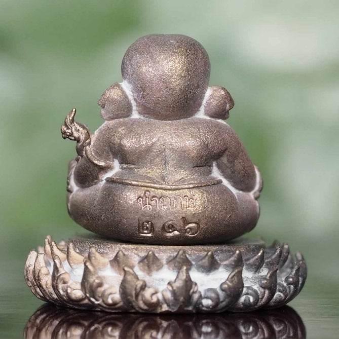 Ganesha Temple Founding Edition - Sacred Bronze on Lotus Base, Double-Blessed by Esteemed Thai Monks