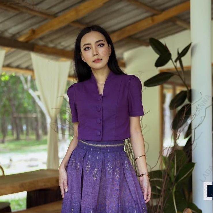 Classic Short Sleeve Collar Top in Multiple Colors – Cotton Blouse for Women S–XL | 34–40” Bust Size - Thai Blessing Co