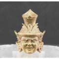 Pu Lersi Tiger Head Amulet - Sacred Bronze Bell Metal & Silver Takrut for Success and Personal Magnetism Default Title