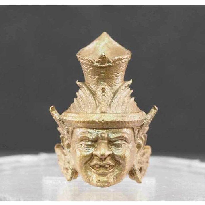 Pu Lersi Tiger Head Amulet – Sacred Bronze Bell Metal with Silver Takrut | Ultimate Spiritual Blessing for Success &amp; Personal Magnetism - Thai Blessing Co