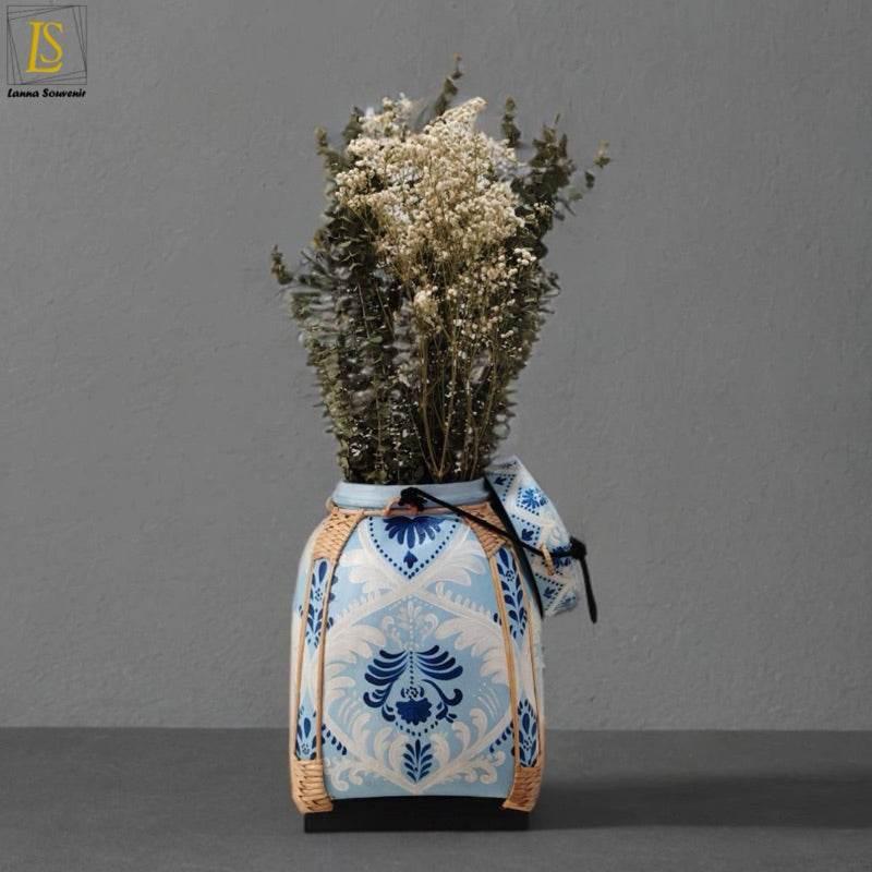 Handmade Thai Decorative Tray Lanna Rice Box - Artisan Crafted Home Décor