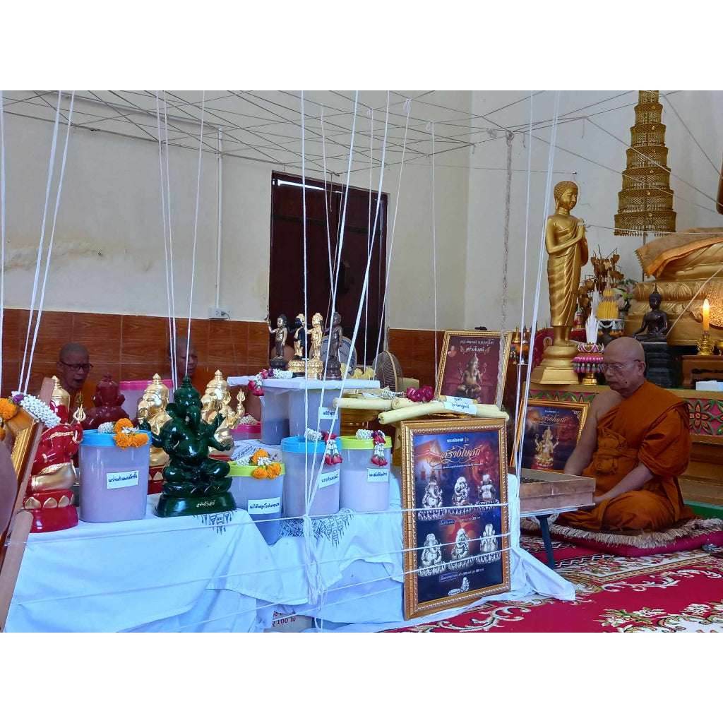 Ganesha on Lotus Base – Sacred Blessing Edition by Luang Phor Ngern, Wat Ban Or - Thai Blessing Co