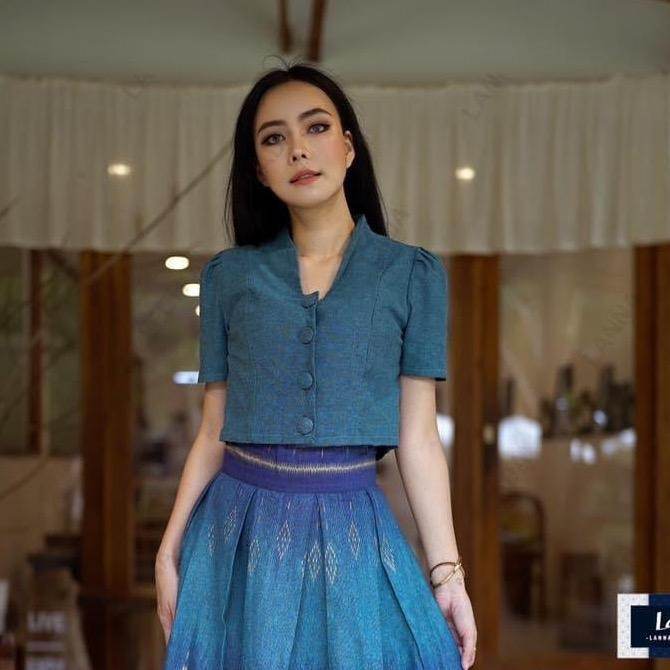 Classic Round Neck Short Sleeve Shirt – Functional Front Buttons | Sizes 34–40 in Wine Red, Navy, Beige &amp; More - Thai Blessing Co