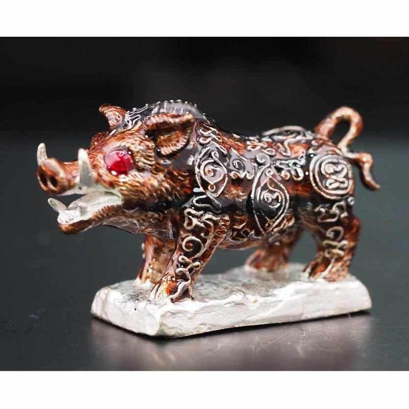 Phaya Waraha Boar Amulet - Blessed by Luang Pho Sanan, Wat Klang Ratchakru Tharam, BE 2567