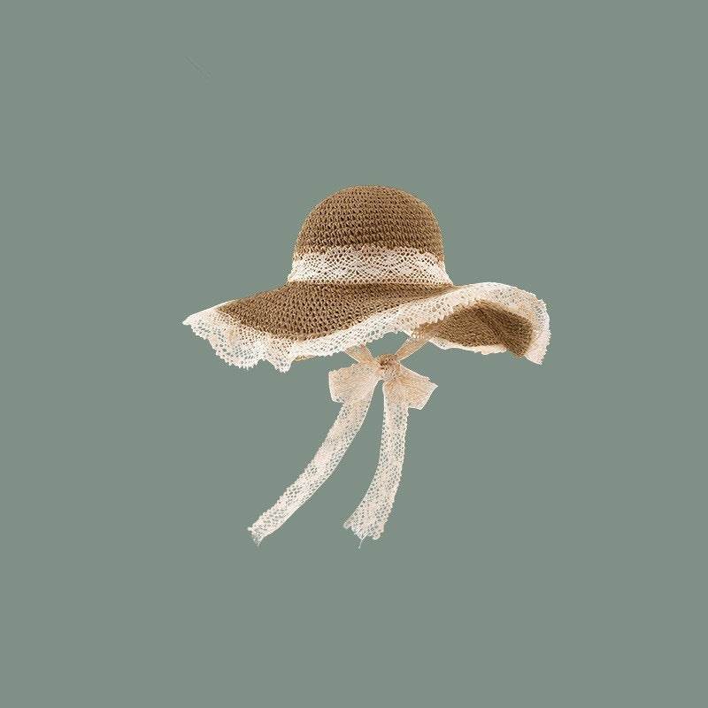 Japanese Style Handwoven Sun Hat – Adjustable 60cm Fit with Bendable Brim | Natural Fiber Straw Hat in 2 Colors One-Sake.com khaki white off khaki-white off-