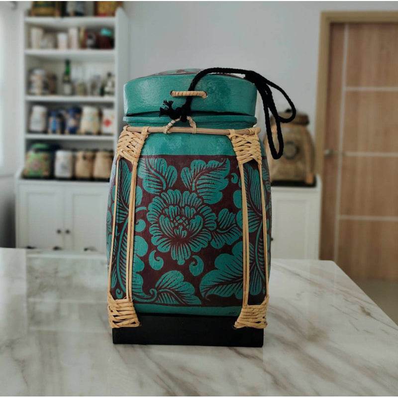 Lanna Bamboo Rice Box with Floral Pattern – Handmade Thai Storage Jar in 18x29cm | Decorative &amp; Functional Bamboo Basket from Northern Thailand One-Sake.com D4 D1 D3 D1-D3-D4-D5-D2-D6-D7-D8-D9-D10-D11-D12-D13-D14-D15-D16-D17-D18-D19-D20-D21-D22-D23-D24-D25 Premium paint-D26-D27 Premium1-D28-D29-D30-D31-D32-D33-D34-D35-D36-
