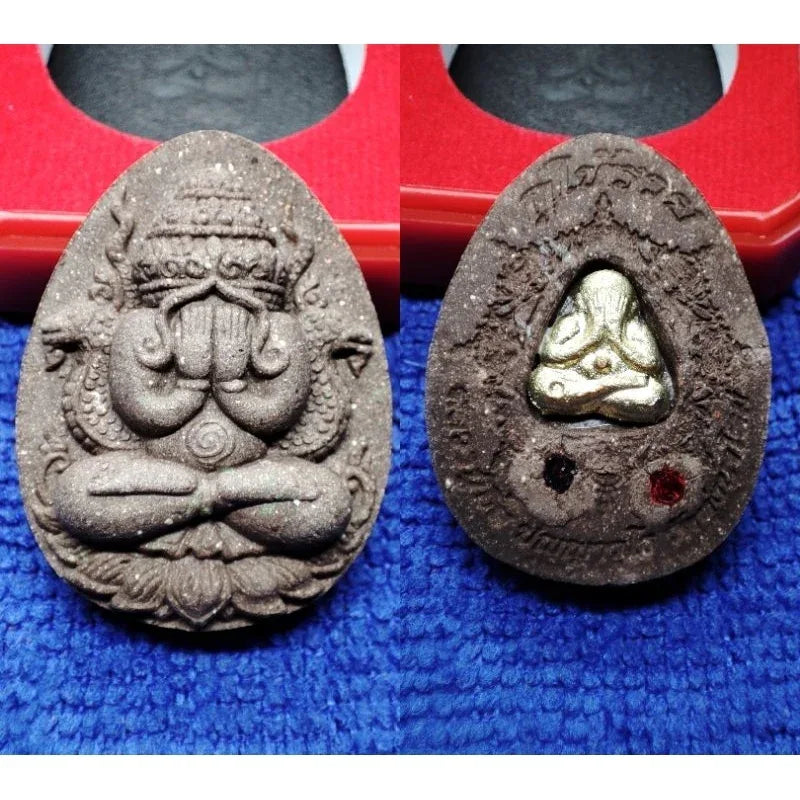 Sacred Phra Pidta Amulet for Ultimate Wealth and Protection with Phang Phra Kan Powder 3