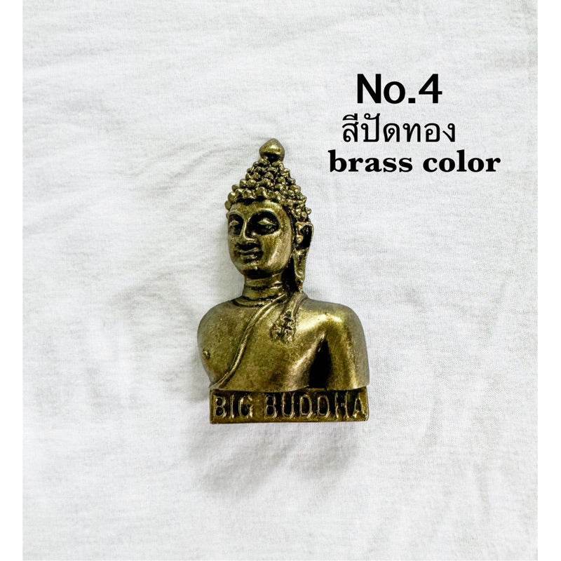 Brass color handcrafted resin fridge magnet featuring a Big Buddha statue bust design