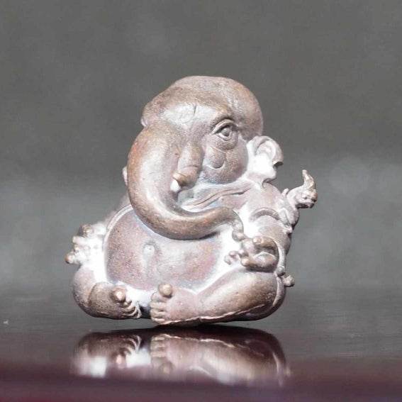 Ganesha Statue (Antique Bronze) – Temple-Blessed Prosperity Edition Antique Bronze Ganesha for Wisdom &amp; Success - Thai Blessing Co