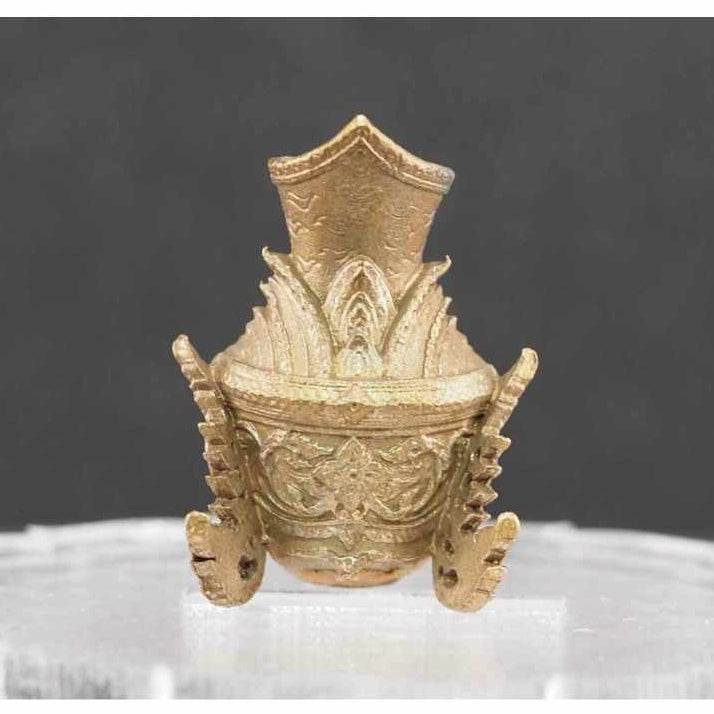 Pu Lersi Tiger Head Amulet – Sacred Bronze Bell Metal with Silver Takrut | Ultimate Spiritual Blessing for Success &amp; Personal Magnetism - Thai Blessing Co