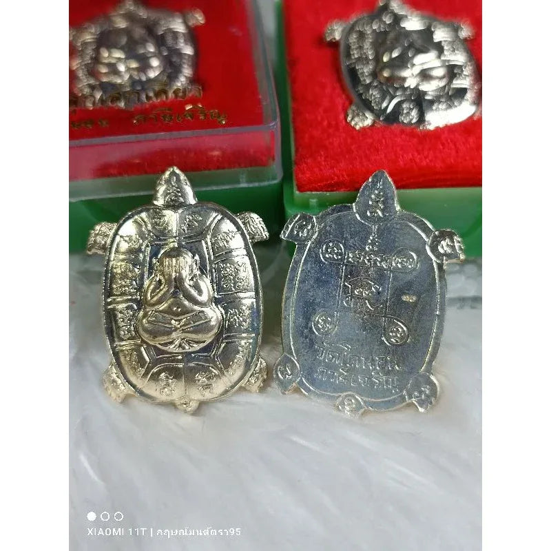 Phaya Tao Ruen Maha Lapo Sacred Wealth Turtle Amulet 1993 Alpaca Edition Blessed by Luang Por Koon Wat Konon Default Title