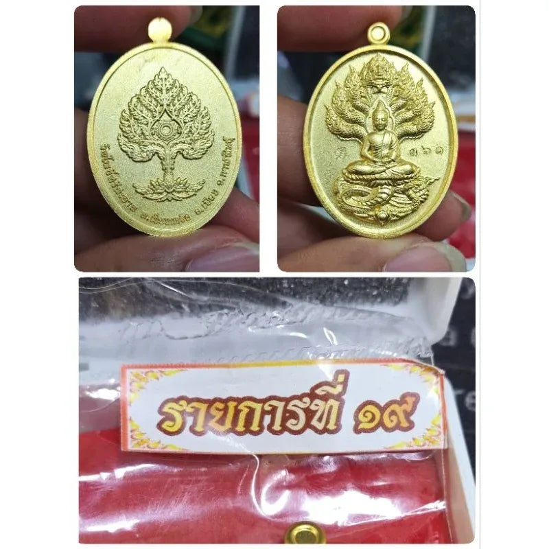 Unlock Supreme Wealth with Nak Prok Wealth Medal Blessed by Luang Pu Sila 361ชุบทองพ่นทราย