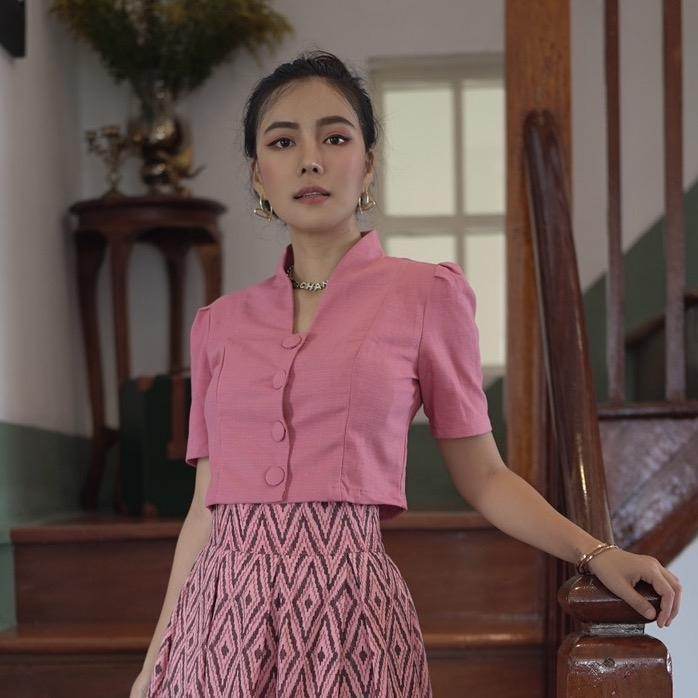 Classic Short Sleeve Collar Top in Multiple Colors – Cotton Blouse for Women S–XL | 34–40” Bust Size - Thai Blessing Co