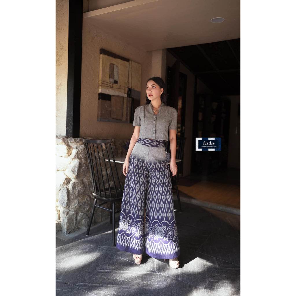 High-Waisted Wide-Leg Pants – Back Zipper Design | Flattering Fit for All Body Types in Waist 26–32” One-Sake.com L S M S-M-L-XL-