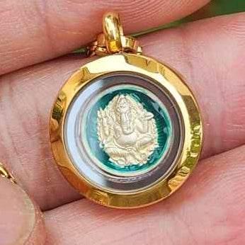 Mini Ganesha Wealth Wisdom Treasury Edition Hatyai College BE 2551 Green