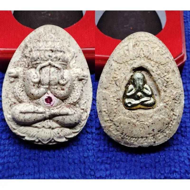 Sacred Phra Pidta Amulet for Ultimate Wealth and Protection with Phang Phra Kan Powder 6