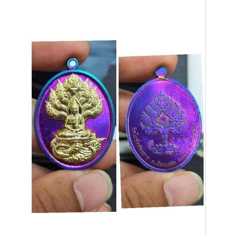 Unlock Supreme Wealth with Nak Prok Wealth Medal Blessed by Luang Pu Sila 172ไทเท นก.ชุบทอง