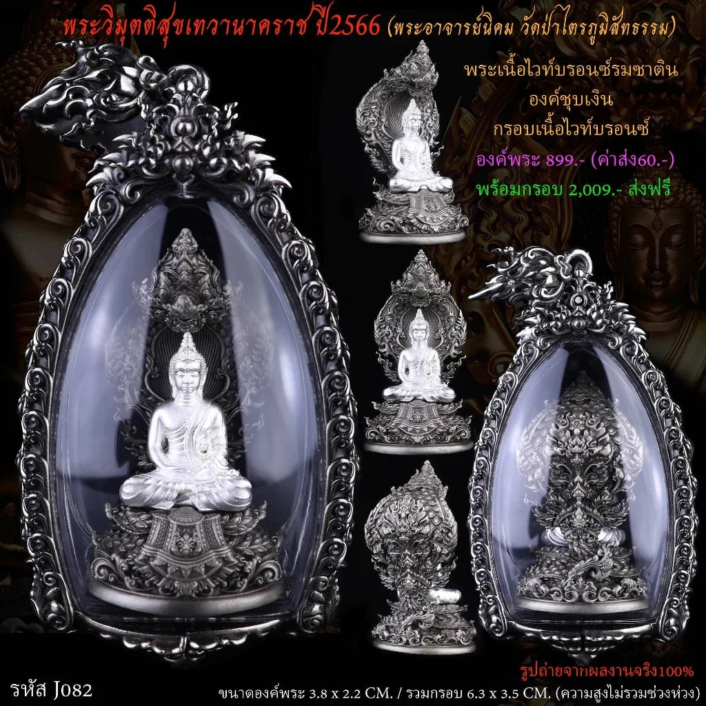 Nagaprok Vimutti Coin Amulet - Thai Buddhist Protection Deity Coin 2.8