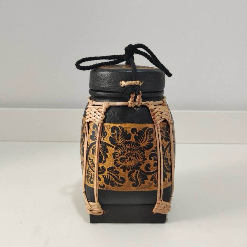 Lanna Bamboo Rice Box – Handmade Thai Kratip Khao Storage Jar | Natural Decor &amp; Gift in 12x21cm Size One-Sake.com B3 B1 B2 B1-B2-B3-B4-B5-B6-B7-B8-B9-B10-B11-B12-B13-B14-B15-B16-B17-B18-B19-B20-B21-B22-B23 Premium-B24 Premium-B25-B26 Premium paint-B27-B28-B29-B30-B31-B32-B33-B44-B45-B46-B47-B48-B49-B50-B51-B52-B53-B54-B55-B56-B57-B58-B59-B60-