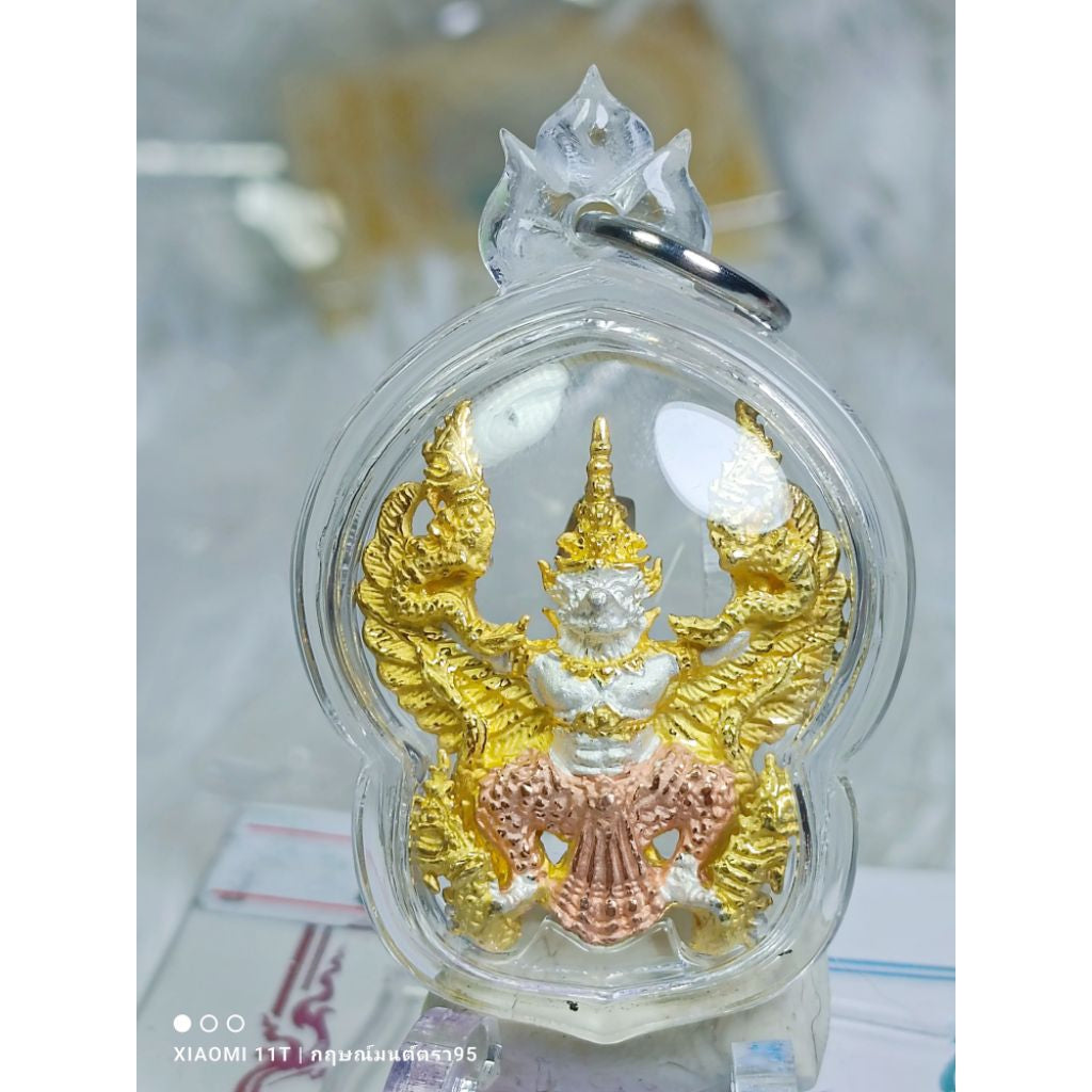 🦅 9-Faced Garuda "Charoen Phorn" Prosperity Edition – Triple King Alloy Power Amulet (2560 BE)