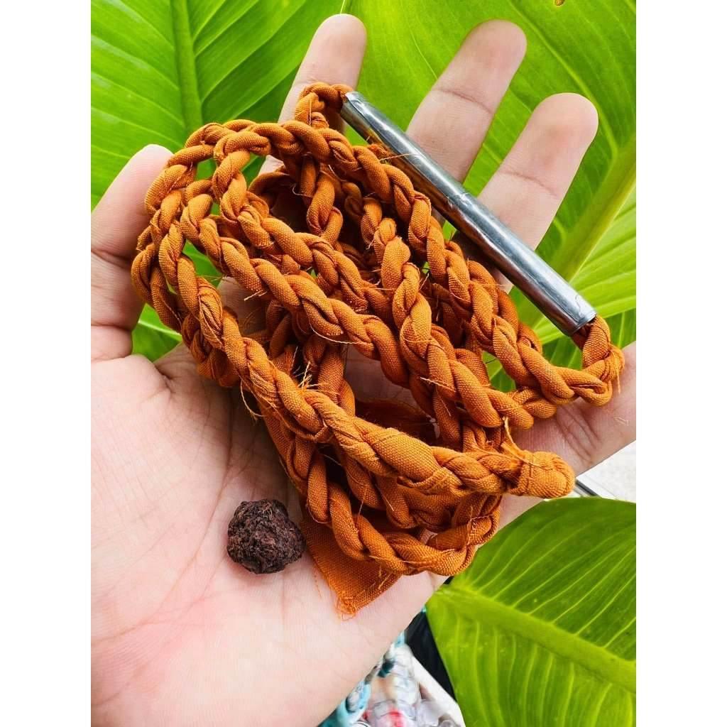 Luang Pu Im Blessed Amulet Set: Robe Thread, Betel Nut & Lead Takrut for Charm, Protection & Success at Wat Thung Na Mai x Luang Phor Kliai