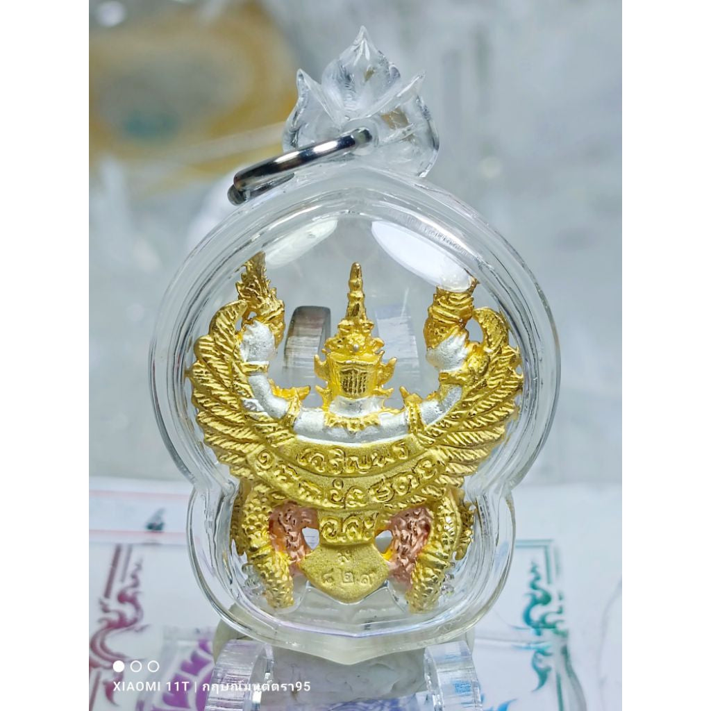 🦅 9-Faced Garuda "Charoen Phorn" Prosperity Edition – Triple King Alloy Power Amulet (2560 BE)