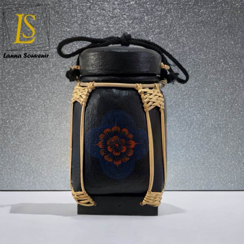 Lanna Bamboo Rice Box – Handmade Thai Kratip Khao Storage Jar | Natural Decor &amp; Gift in 12x21cm Size - Thai Blessing Co