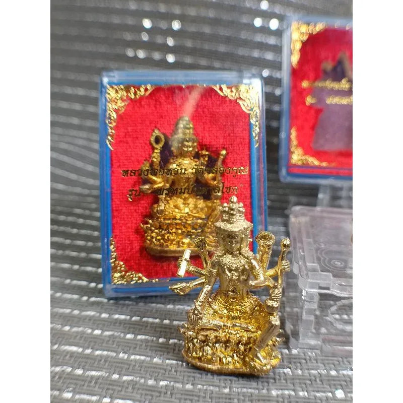 🪔 Phra Phrom "Phrom Ban Dal Chok" Fortune Edition – 2018 Golden Power Amulet with Sacred Takrut