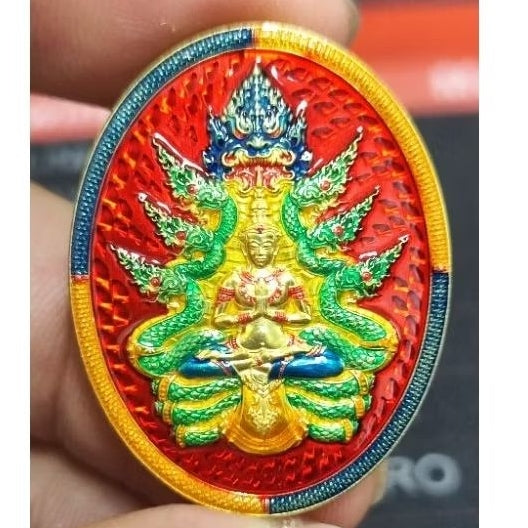 ✨ The Sovereign Phaya Mucalinda Naga King: Kathin 2024 (B.E. 2567) Masterpiece Edition by Phra Arjan Sirichai, Wat Rong Kham Luang – Authentic Thai Sacred Medallion for Absolute Protection, Infinite Wealth, and Spiritual Ascension ✨