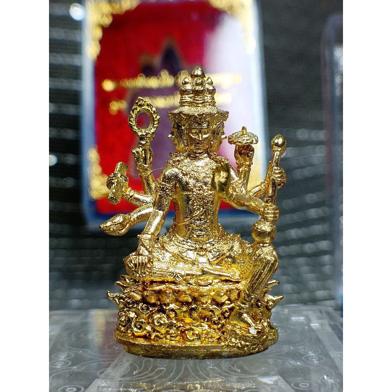 พระพรหมรุ่นพรหมบันดาลโชค ปี 2561# หลวงพ่อหวั่น วัดคลองคูณ จ.พิจิตเนื้อทองชนวน ใต้ฐานอุดตะกรุดลูกปืuอุดตะกรุดเงิน Default Title