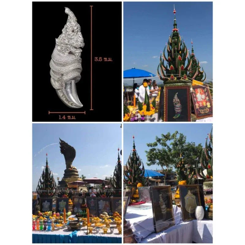 Naga Fang Amulet Wealth - Rich Wealth Edition by Luang Pu Saeng, Wat Pho Chai | Sacred Thai Talisman for Luck and Abundance