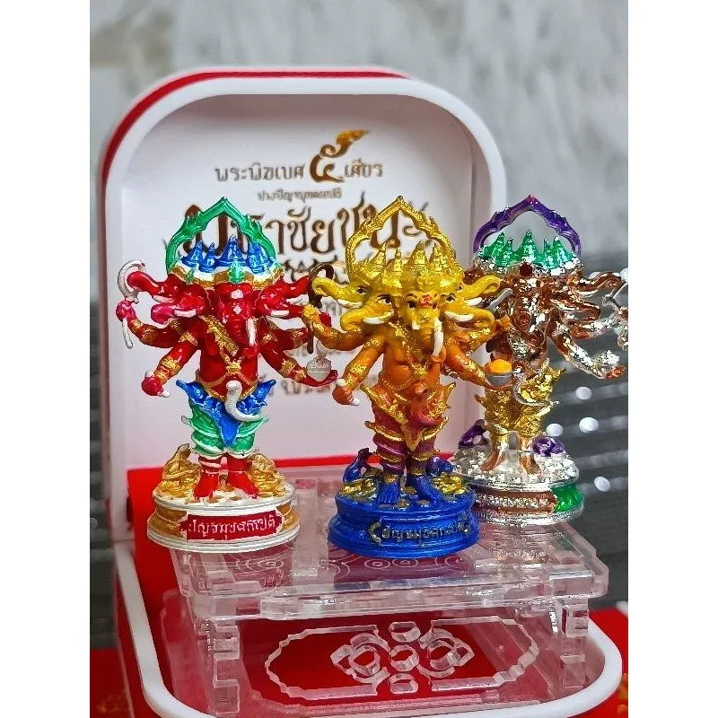 🐘 “Panchamukhi Ganapati ‘Great Victory’ Statue” – 5‑Head Ganesha by Phra Ajarn Liang (Wat Chomket, Thailand) for Multi‑Direction Success, Protection & Wisdom