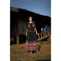 Vintage Wrap Top Pleated Skirt Set - Women’s Modest Cotton Polyester Blend Outfit S–XL S