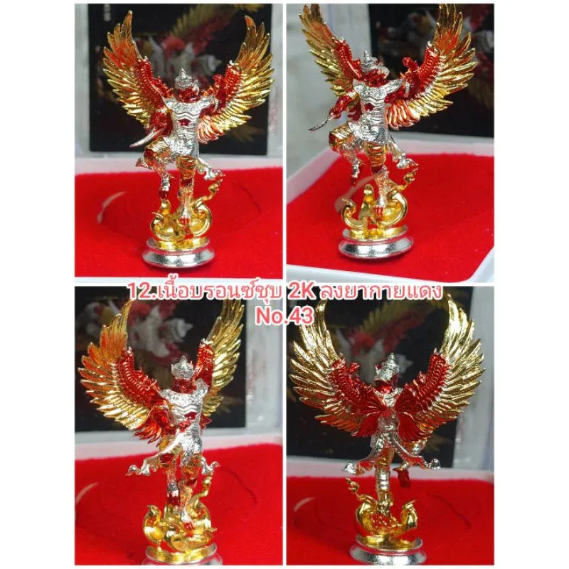 🦅 "Phaya Suban" Garuda of Wealth: Supreme Authority Amulet by LP Kao (Wat Mai Phadung Khet) – Crush Debt & Rise to Power 12. 2k plated red body.