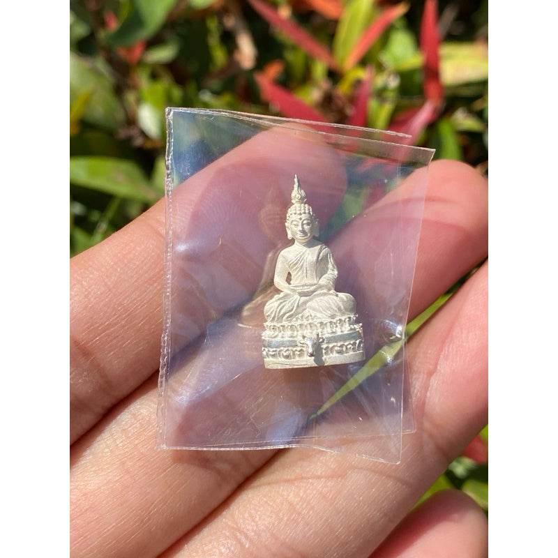 Phra Nirantrai Amulet - Wat Makut Royal Edition 200th Anniversary King Rama IV 2004 Consecration Small silver statue