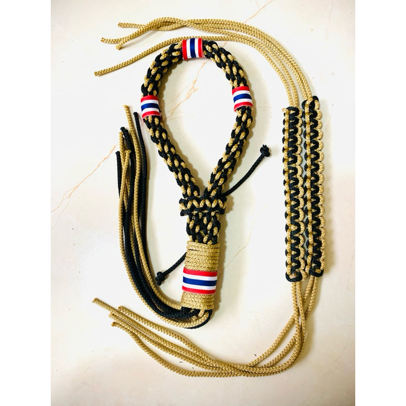 🥊 Ancient Warrior Spirit: Premium Handmade Muay Thai Mongkhon & Prajiad Sacred Set (Authentic Braided 3-Piece Collection) Default Title