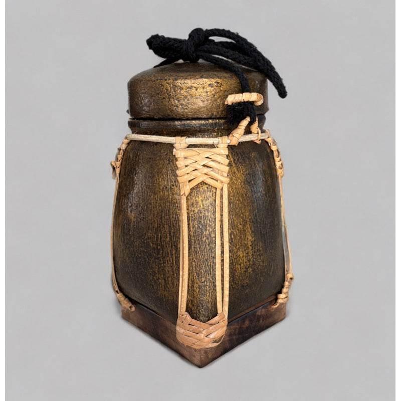 Handmade Thai Bamboo Rice Box - Thai Kratip Khao Storage Jar for Rice and Grains B103