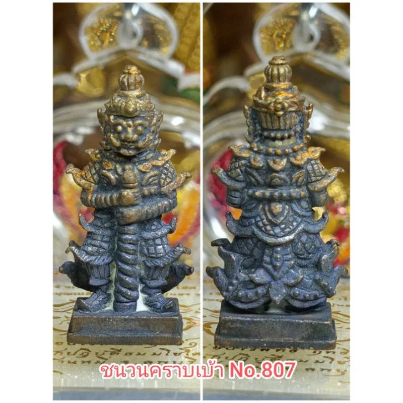 💰 Thao Wessuwan “King of Treasure & Royal Fortune” – Supreme Wealth & Protection Amulet by Luang Phor Prasit (Ritthiracha), Dhamma Choto Sanctuary, Lopburi Fuse residue