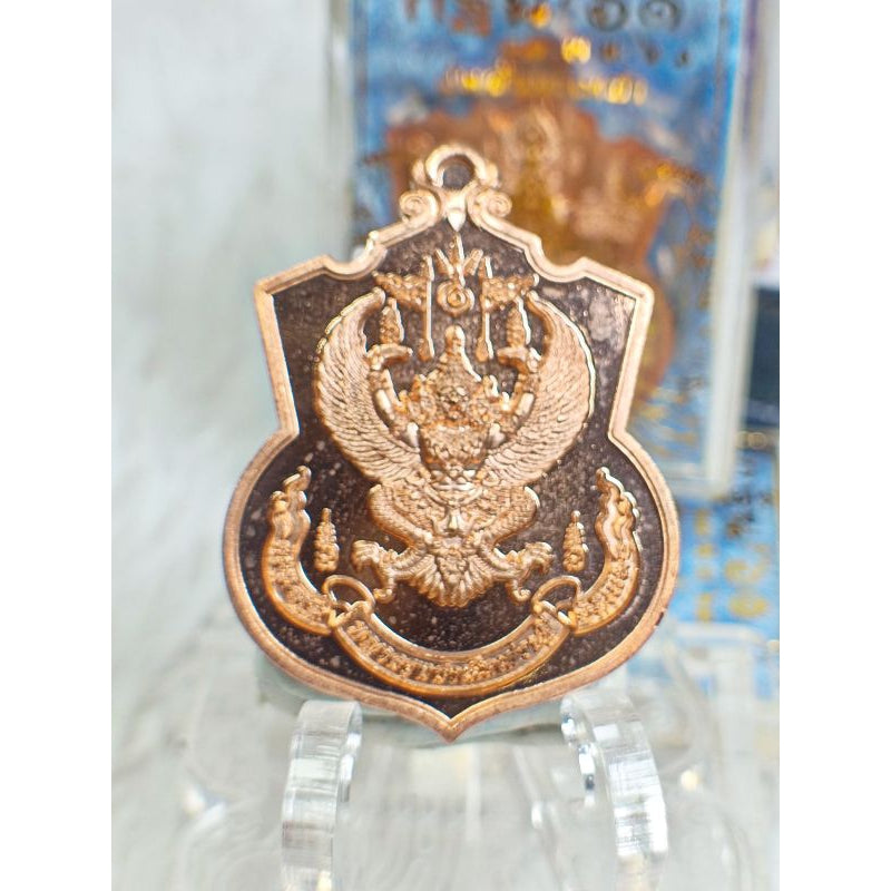 🦅 “Double Divine Deities” Coin – Garuda & Lord Vesuwanna Royal Kathina 2018 Edition, Wat San Ma Mao, Chiang Rai (Copper Fire-Surface Finish)