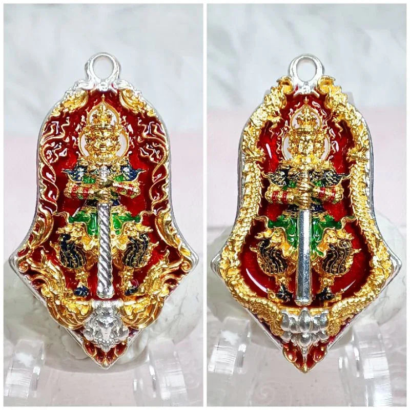 Tao Wessuwan Amulet: Dwi Deva Twin-Faced Charm for Protection, Wealth, and Spiritual Authority