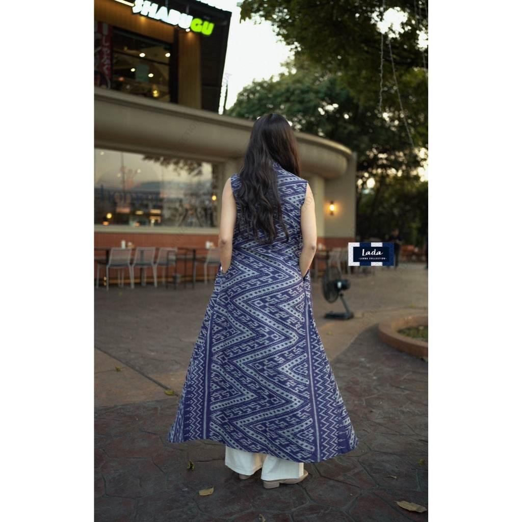 New Lisa Print Long Cotton Wrap Coat for Women – 3 Colors | Hand Wash Only | Sizes S–XL